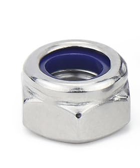 NutSelf-lock Nut, Stainless Steel SS304 Locknut Hex Nut Hexagon Locknuts with Nylon Insert, Prevent Vibration Loosening - Image 4