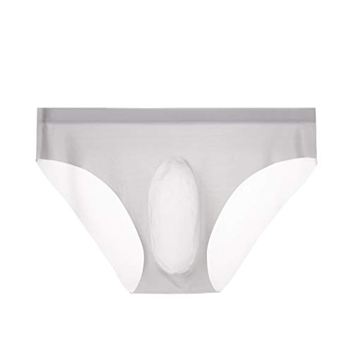 Genérico Calzoncillos Sexy Hombre, Calzoncillos Hombre Sin Costuras Ice 3D Transpirables De Seda para CóModo VersáTil Color Liso Suave Y EláStico