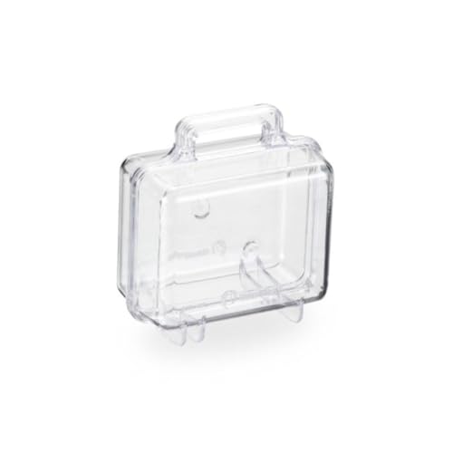 Kit 15 Maleta Maletinha Acrílica p/ Lembrancinha Infantil Festa (Cristal)