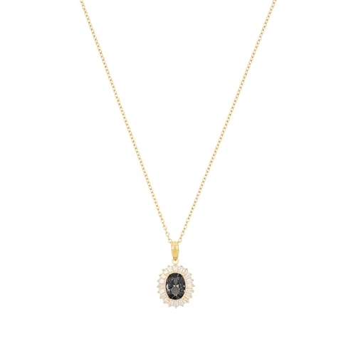 Amor Kette mit Anhänger 925 Sterling Silber Damen Halsschmuck mit Zirkonia synth. 42+3 cm Grau Kommt in Schmuck Geschenk Box 2039082