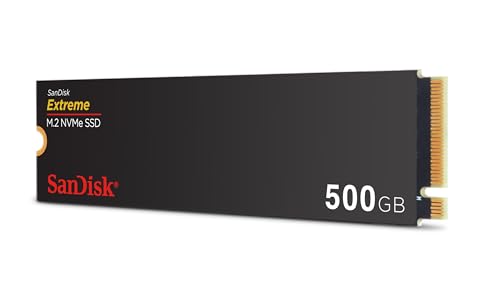 Image of SanDisk Extreme 500GB M.2 NVMe SSD, Internal SSD, PCIe Gen4, up to 5150 MB /s read speeds, M.2 2280, nCache Technologie, 5 Year Warranty