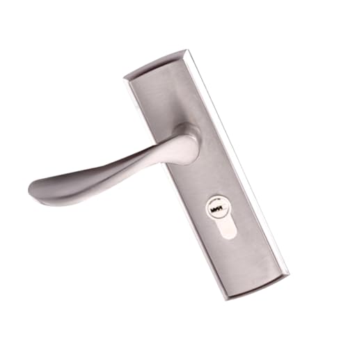 iplusmile Serratura Porta Interna in Lega di Alluminio con Maniglia Ergonomica Antiruggine Silenziosa e Sicura per Camera da Letto e Bagno Blocco Meccanico Antifurto Adatta Famiglie e