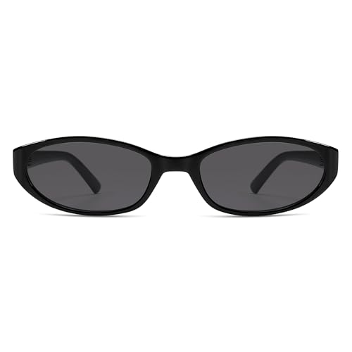 Image of Retro Oval Sunglasses Womens Mens Y2k Trendy Cateye Shades AR82299 | Narrow Round Cute Sunnies,90s 2000s Cool Skinny Frame