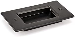 Richelieu Hardware BP95495900 4 1/16-inch (104 mm) Center-to-Center Matte Black Traditional Recessed Pull Handle for Barn Doors, Cabinets, Drawers, and Furniture image 5