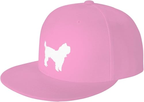 Yorkie Silhouette Outdoor Baseball Hat Flat Hat