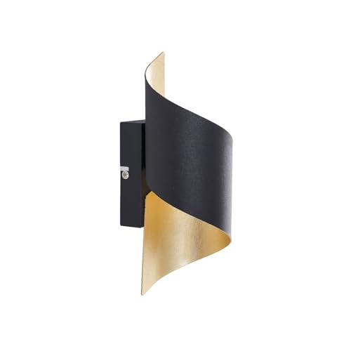 Lindby Wandlampe schwarz gold, Uplight und Downlight Effekt Wandleuchte innen IP20 Wandspot 1x G9 ohne Leuchtmittel Wandbeleuchtung Wohnzimmer Esszimmer