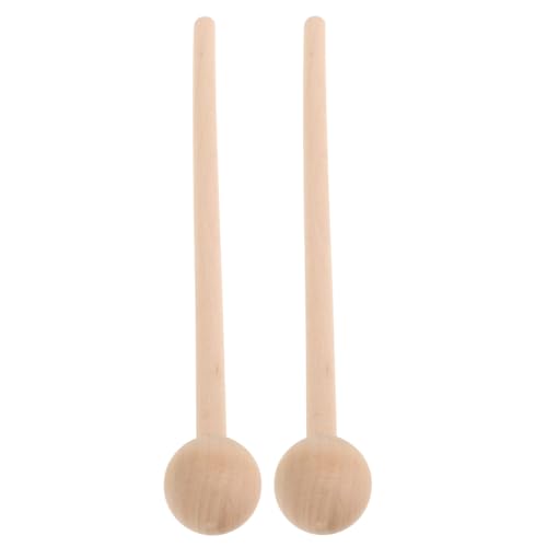 Kisangel 2 Piezas mazos de timbales Estuches de Madera para xilófono. Palos de percusión de Madera para Palos de Madera para xilófono. Palos de Glockenspiel mazos de Hilo Beige