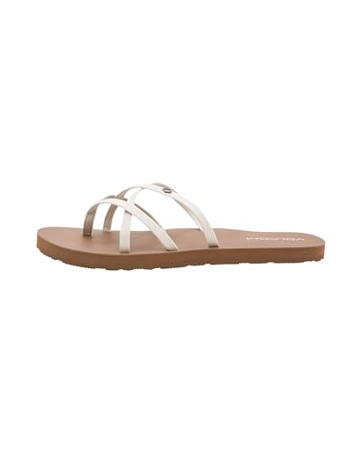 Image of Volcom Women's New School Strappy Flip Flop Flat Slide Sandal
