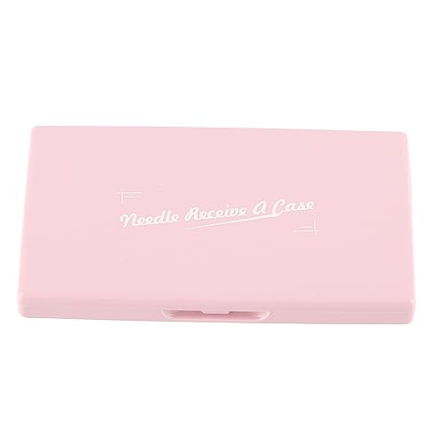 Xolsurg Magnetic Needle Case Portable Compact Pin Storage Box Sewing Needlework Light Pink Plastic Shell