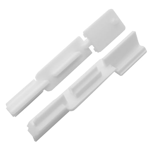 VYF Sliding Shower Door Bottom Sill Guide, White Nylon Track Guide for Framed Sliding Glass Shower Doors, 3-1/8" Length, 2 Pack