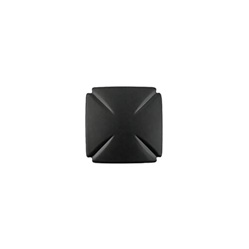 Boutons carrés 4,5 cm avec finition noire mate lot de 10 pour poignée de placard ergonomique - 3