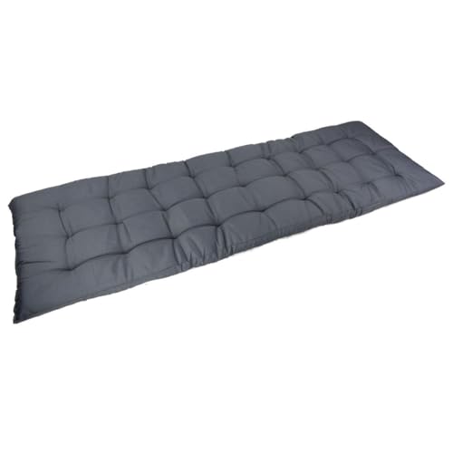 Marabella Auflage für Gartenbank 150x40x4cm Sitzauflage Polsterauflage Bankauflage, Farbe:anthrazit