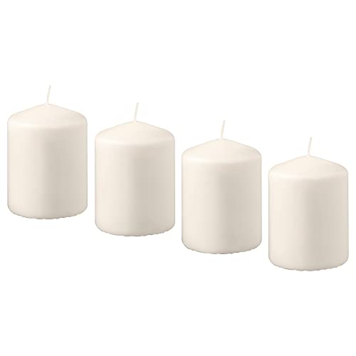 Bougie non parfumée HEMSJÖ 8 cm pour illumination de table sans odeur