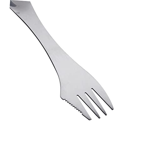 Sosoport 2 Pçs 3 1 Talheres De Aço Inoxidável Portátil Garfo De Caminhada Multifuncional Sporks Arma
