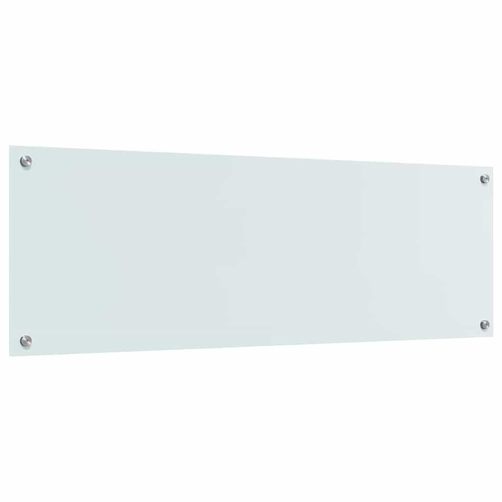 Protection de Cuisine Blanc 120 x 40 cm Verre trempé Crédence de Cuisine Plaque