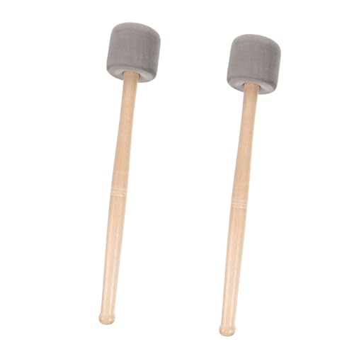 Juego de 2 baquetas de espuma con mango de madera para percusión miniatura 1