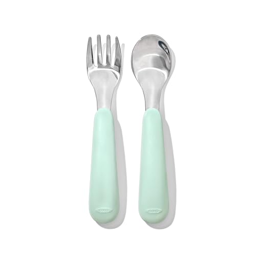 OXO Tot On-The-Go Fork and Spoon Set, Opal - image 8