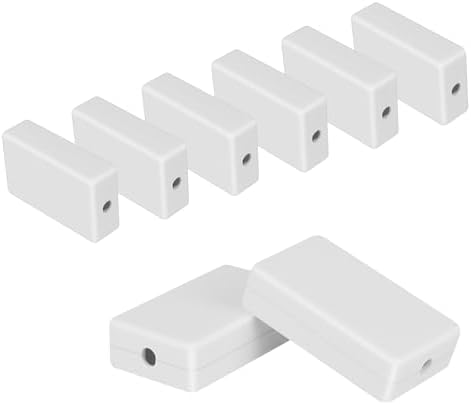 Project Box 8 Pieces Electrical Box Small Junction Box ABS Plastic Enclosure Power Electronic Case White 2.36" x 1.42" x 0.67"(60 x 36 x 17mm)