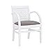 Linon? Samantha Woven Arm Chair White