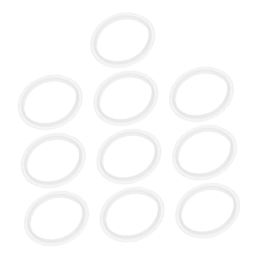 LAPYAPPE 10個浴槽オーバーフロー用シールガスケット 漏れ防止密封リング 洗面台排水パッキン お風呂排水溝対応 簡単取り付け