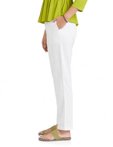 Image of DIGITAL SHOPEE Women Regular Fit Elastic Waist Full Length Cotton Formal Trouser for Casual Wear, Office Wear