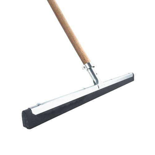BAUSTER Raclette en caoutchouc de 60 cm pour l'intérieur et l'extérieur - Pour garage, douche, salle de bain - Manche en bois - 120 cm