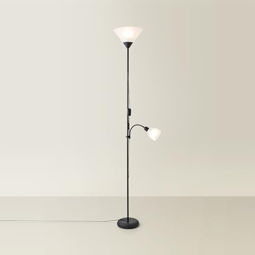 MiniSun | Modern Gloss Black 2 Way Mother/Father and Child Floor Lamp | Floor Lamps & Torchieres, Home Décor & Improvement Essential