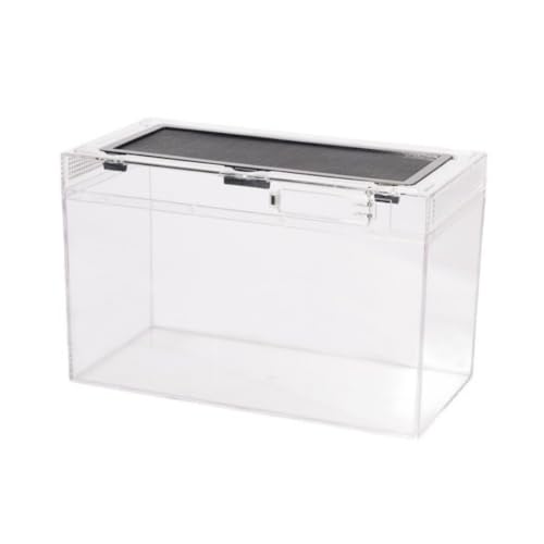 Kirnuo 飼育ケース、爬虫類ケージ、アクリル透明ペットタンク、小動物用 飼育ボックス、両生類用ケージ 、カメ、クモ、カエル、ゲッコ、カマキリ、ヘビ、サソリ (50*24*27cm)