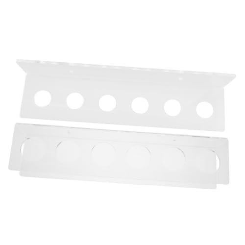 Mikikit 2Pcs Wall Mounted Durable Acrylic Rack for Billiard Sticks Space Saving Design for Home Club and Bar Use Modern Aesthetic Display and Convenient Storage