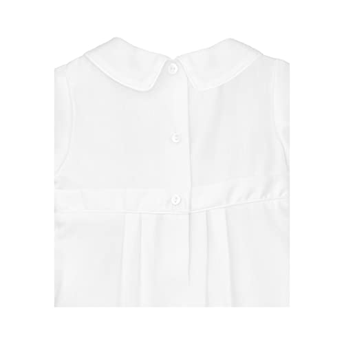 Petit Ami Baby Boys' Pique Christening Longall with Hat, White