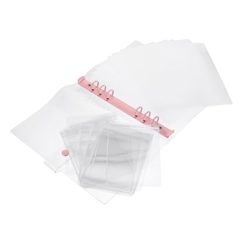 Cabilock 1set Jewelry Organizer Book Compact Travel Album for Earrings Necklaces Bracelets Transparent Self-sealing Pockets for Scratch Storage for Travel Daily Use