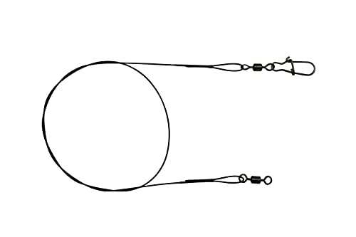 PetrisCatch 10er Set Stahlvorfächer mit Karabiner für Hecht 40cm 20kg 0 5mm 1x7
