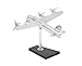 Deco 79 Aluminum Metal Airplane Decorative Sculpture Home Decor Statue with Black Base, Accent Figurine 12