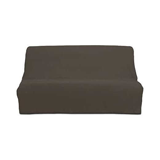 Soleil d'ocre, Panama Housse Clic-Clac en Coton Taupe 190x204 cm