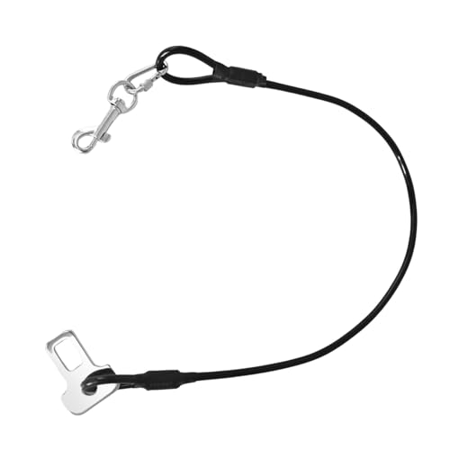 Hundegurtgeschirr für Auto, Hundeautogurtbefestigung - Beschichteter Draht Hund Autositz Gurtclip Gurt - Starker Welpe Autogurt mit robustem Karabiner für kleine Hunde