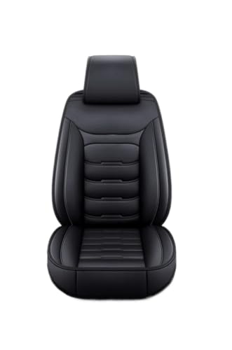 Housse siège voiture universelle cuir 3D noir 5 places pour intérieur auto berline SUV