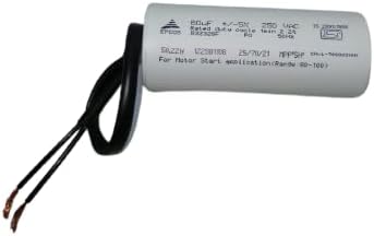 CAPACITOR 60 UF - (80-100), 250 V, AC, EPCOS (Start Capacitor Wire Type)