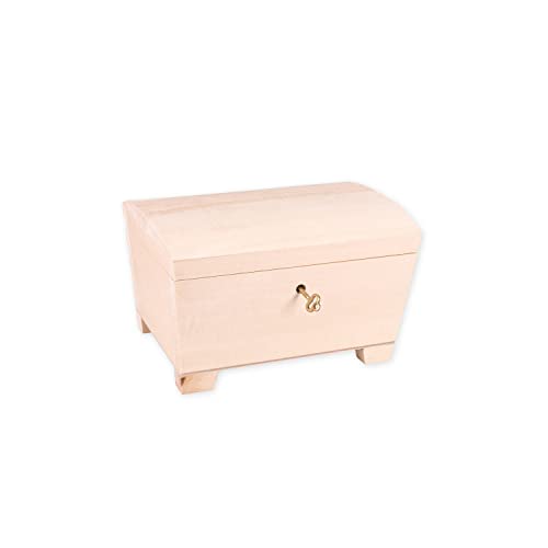 Onafgewerkte houten kist voor opslag, decoratie, organisatie, groot natuurlijk houten vakmanschap, rustieke woondecoratie, aandenken, kist 20,5 x 15 x 12 cm