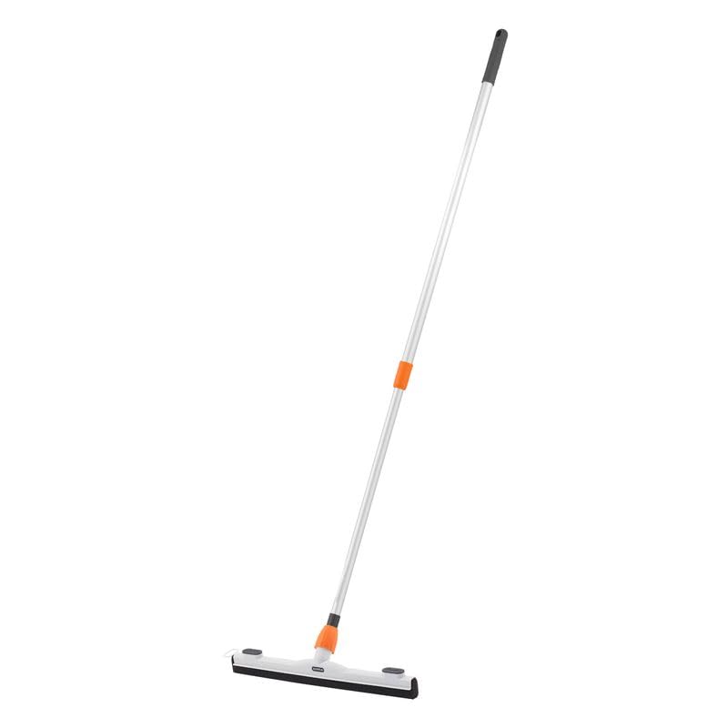 Image of Superio Floor Squeegee for Concrete, Tile, Laminate, Bathroom Floor - 34 inch- 60 inch Telescopic Long Handle - 18 inch Foam Window Squeegee