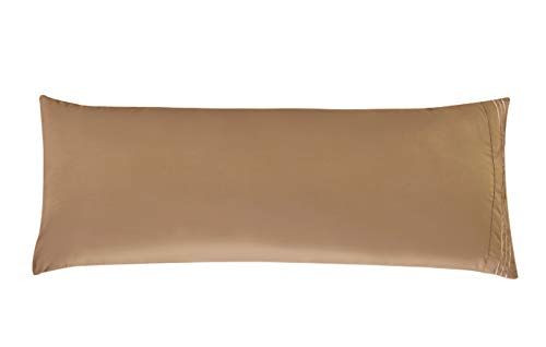 Elegant Comfort Luxury Ultra-Soft 1-Piece Body Pillowcase - 1500 Premium Hotel Quality Microfiber Double Brushed - Wrinkle Resistant, Body Pillowcase Size, Taupe