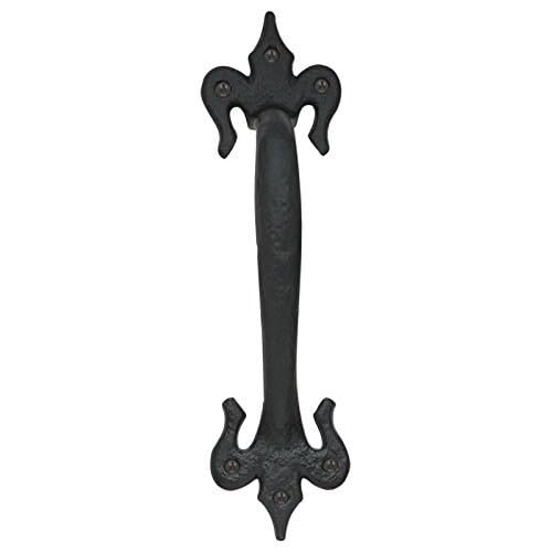 Black Antique Iron Fleur De LYS Pull Handle 230mm from EUROART