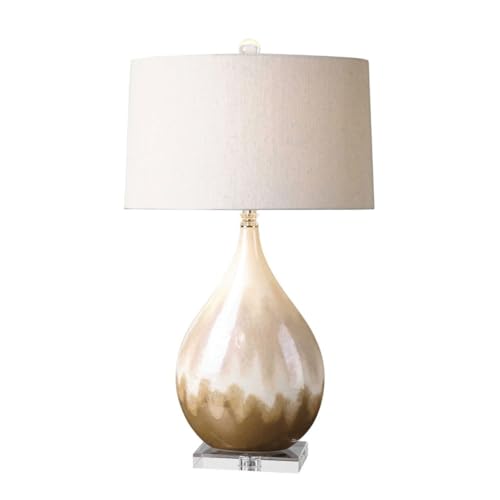 MAWERDCXG Lampara Escritorio Lámparas de cerámica Simples y Creativas for Dormitorio, Hotel, Sala Estar, lámparas Mesa Decorativas Desk Lamp(M)