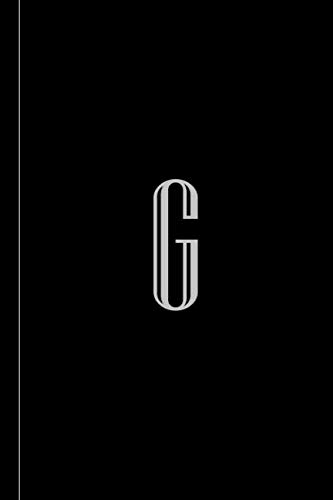 Monogram Blank Lined Journal: Notebook Letter G College Ruled 122 pages Numbered with Index 6x9 (Personalized Journal Notebook)