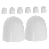 OSALADI 8pcs White Toilet Bolt Caps Durable Decorative Covers for Toilet Floor Screws Easy Installation Stylish Bathroom Accessory Fit for All