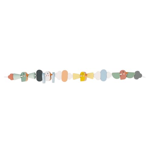Janod, Sweet Cocoon Threading Beads, 21 Bird, Wing & Cloud Beads, Develops Fine Motor Skills, FSC Wood Toy - Image 3
