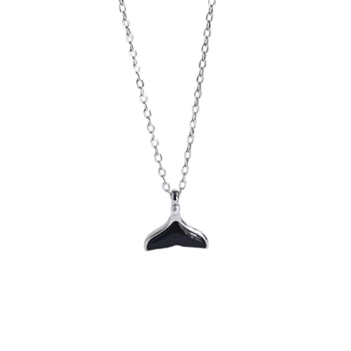 Collier queue de poisson S925 noir pour sublimer vos tenues de soirée