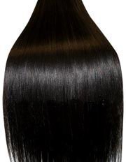 Supermodel - 20 Inch Jet Black (Col 1). Full Head Clip In Human Hair Extensions. High Qual