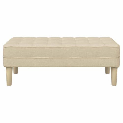 Banco de tela para el pie de cama en dormitorios modernos color crema 6