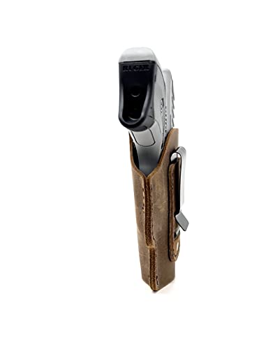 Inside The Waistband Leather Holster - Made In Usa Designed For Comfort - Water Buffalo Leather- Great For Concealed Carry (Kimber Micro 9) #TOP1