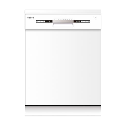 EDESA Lavavajillas EDW-6230 WH Libre Instalación 14 Cubiertos Ancho 60 cm Silencioso 47 dB Triple Sistema de Seguridad 7 Programas y Especiales Display Cestillo Superior e Inferior Color Blanco